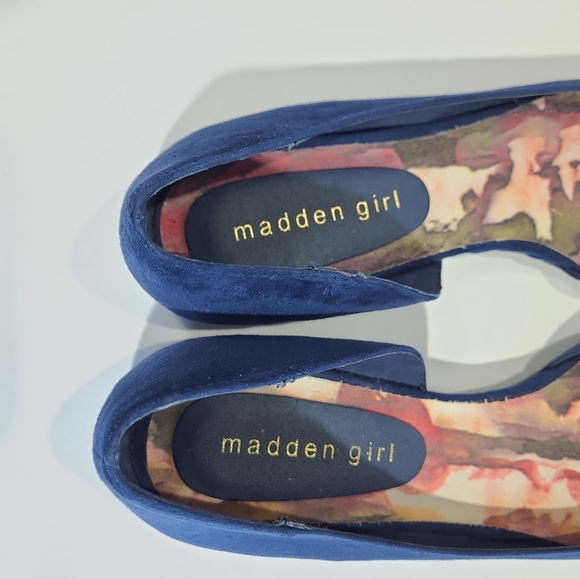Steve Madden Girl Eezy Navy d'Orsay Flats - Picture 9 of 11